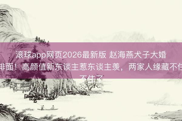 滚球app网页2026最新版 赵海燕犬子大婚太排面!高颜值新东谈主惹东谈主羡,两家人缘藏不住了