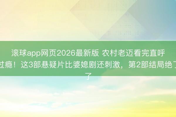 滚球app网页2026最新版 农村老迈看完直呼过瘾!这3部悬疑片比婆媳剧还刺激,第2部结局绝了