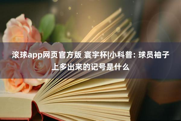 滚球app网页官方版 寰宇杯|小科普: 球员袖子上多出来的记号是什么